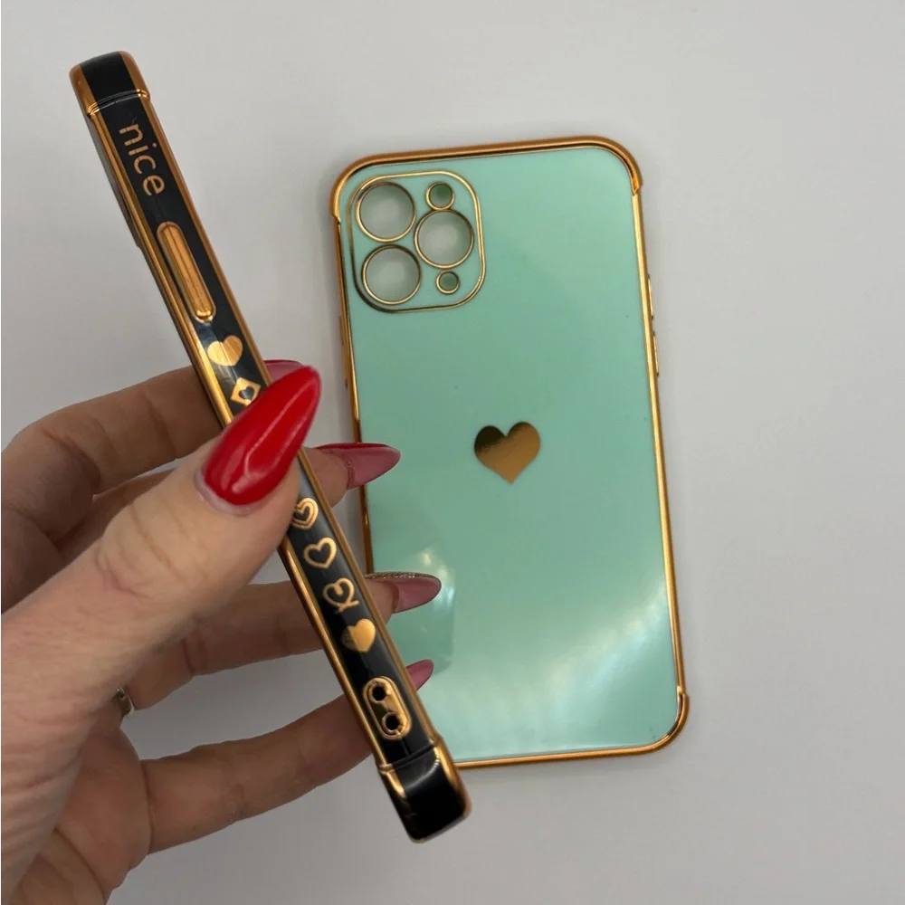 Two Stylish Black and Mint IPhone 11 Pro Cases